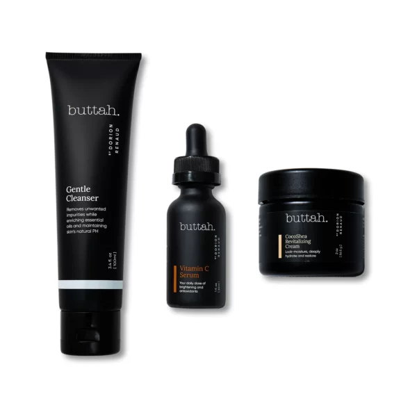 BUTTAH SKIN TRANSFORMING KIT WITH COCOSHEA REVITALIZING CREAM <div class="ProductMeta"> <div class="ProductMeta__Description"> <div class="Rte"><span data-sheets-userformat="{"2":13057,"3":{"1":0},"11":4,"12":0,"15":"Calibri","16":10}" data-sheets-value="{"1":2,"2":"A three-step kit for daily use that includes a cleanser, vitamin C serum, and cocoshea revitalizing cream to help clean, nourish, and protect your skin."}">A three-step kit for daily use that includes a cleanser, vitamin C serum, and cocoshea revitalizing cream to help clean, nourish, and protect your skin.</span></div> </div> </div> <form id="product_form_7617385889991" class="ProductForm" accept-charset="UTF-8" action="https://thirteenlune.com/cart/add" enctype="multipart/form-data" method="post"></form>