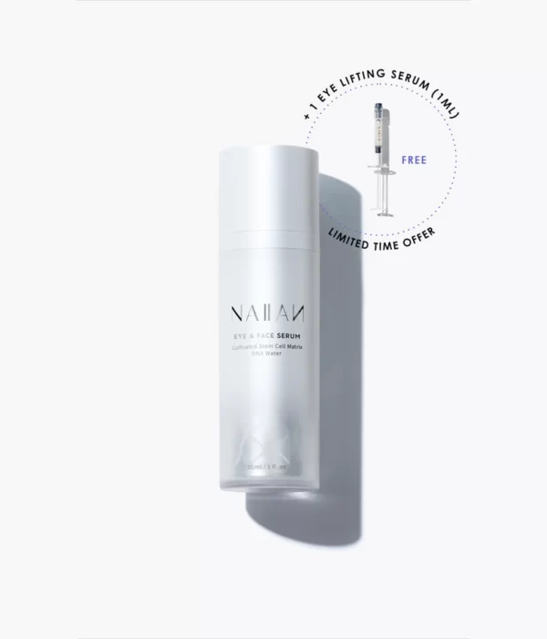 EYE FACE SERUM 1 FREE EYE LIFTING SYRINGE <span style="font-weight: 400;">Restore skin’s youthful strength, elasticity, and appearance with an abundance of DNA water-rich nutrients. NAIIAN Growth Factor Matrix re</span><span style="font-weight: 400;">news wrinkled, sagging skin around the entire face and eyes, for a brighter, supple, firmer look. </span> <span style="font-weight: 400;">Apply all over face, neck, décolleté, and hands. Always follow with moisturizer/oil.</span>