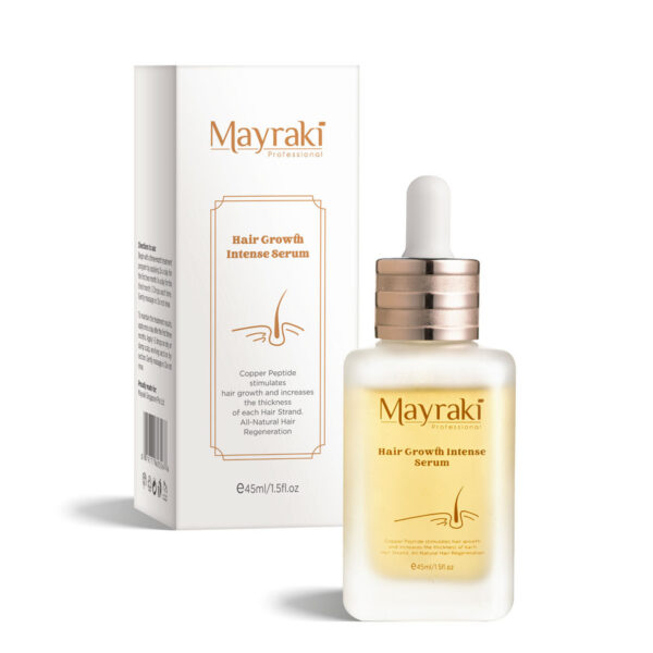 Mayraki Hair Growth Serum Intense with Copper Peptide GHK Cu Hair growth serum for woman and man Say Goodbye to Hair Loss Anxiety: Transform Your Hair with Mayraki's Hair Growth Serum Intense Best Formulated Copper Peptide Complex with Natural Ingredients for Fast and Effective Results ...