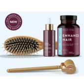 Untitled 2 <p class="story-summary">FullyVital Enhance Hair Growth System is a program that combines the Gold & Grows Roller, a thickening hairbrush, a dietary supplement, and a serum regimen. The combination of vitamins, serum, and roller helps stimulate hair growth and combat hormonal imbalance that leads to hair loss.</p>